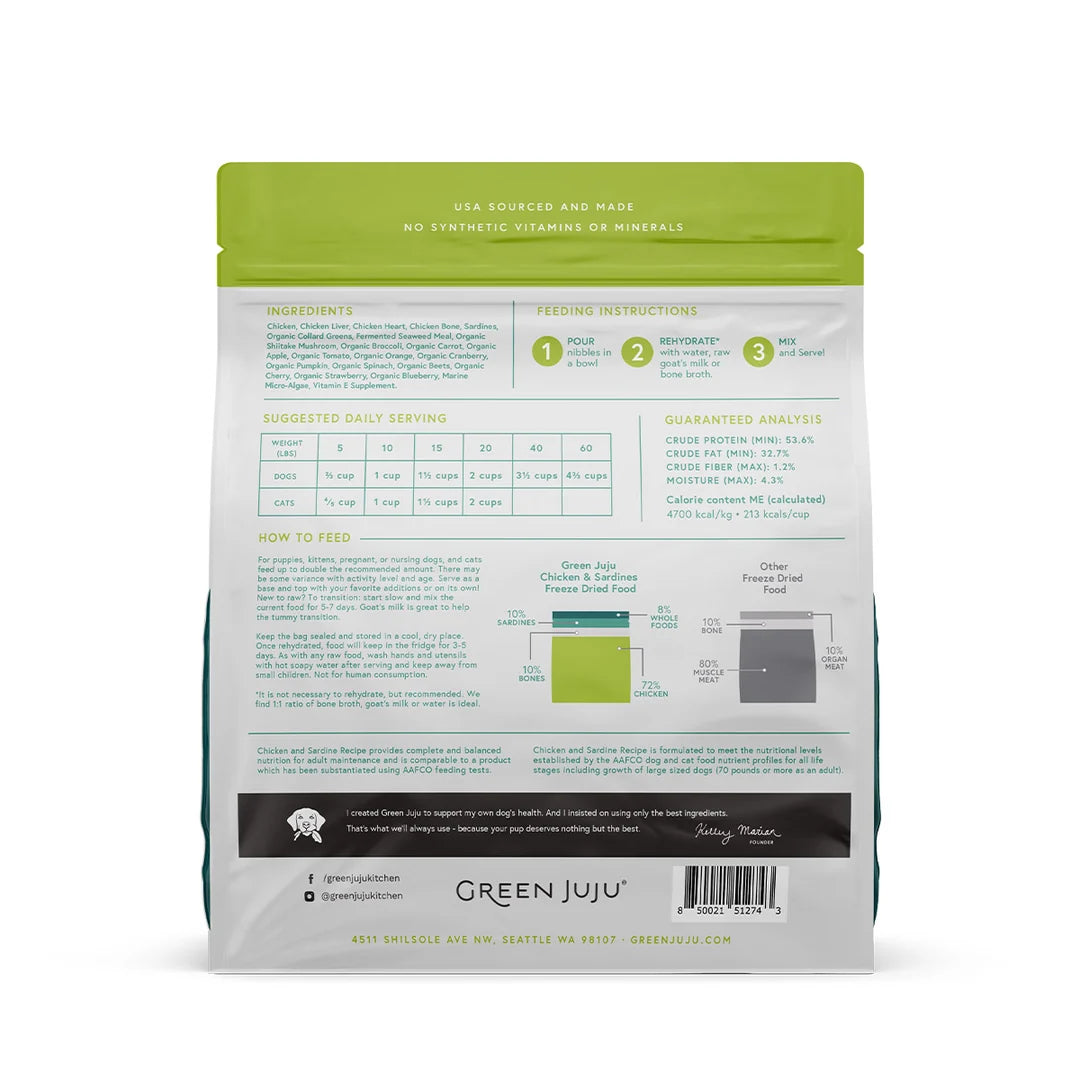 Chicken & Sardine Freeze Dried Raw Dog & Cat Food