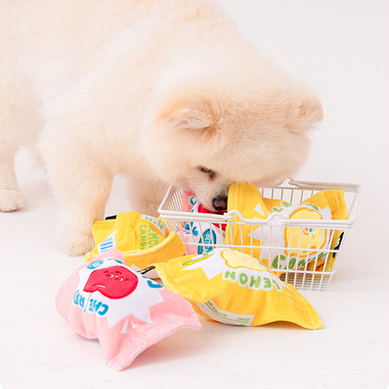 Crunchy Candy Ball Dog Toy (Lemon & Cherry)