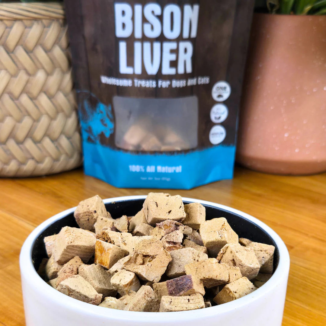 shepard boy farms freeze-dried bison liver treats for pets creatureland