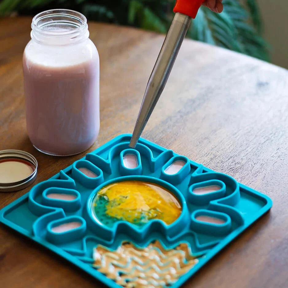 Framed "Spill Resistant" Silicone Multi Surface Lick Mat