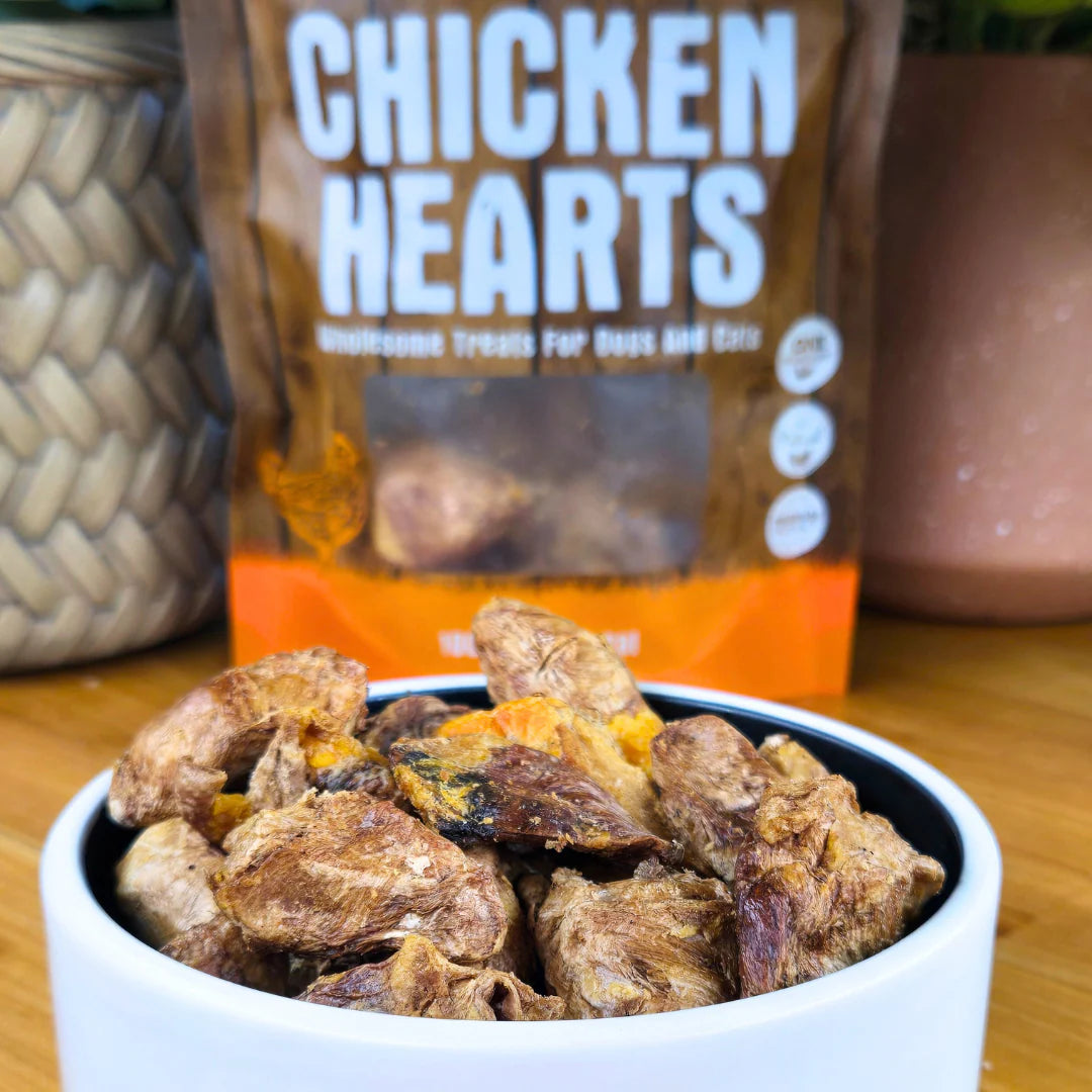 shepard boy farms freeze-dried chicken hearts for pets creatureland