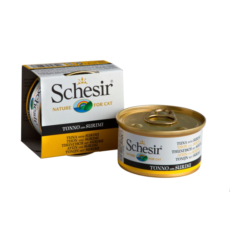 Schesir Tuna with Surimi in Jelly Adult Canned Cat Food (85g)