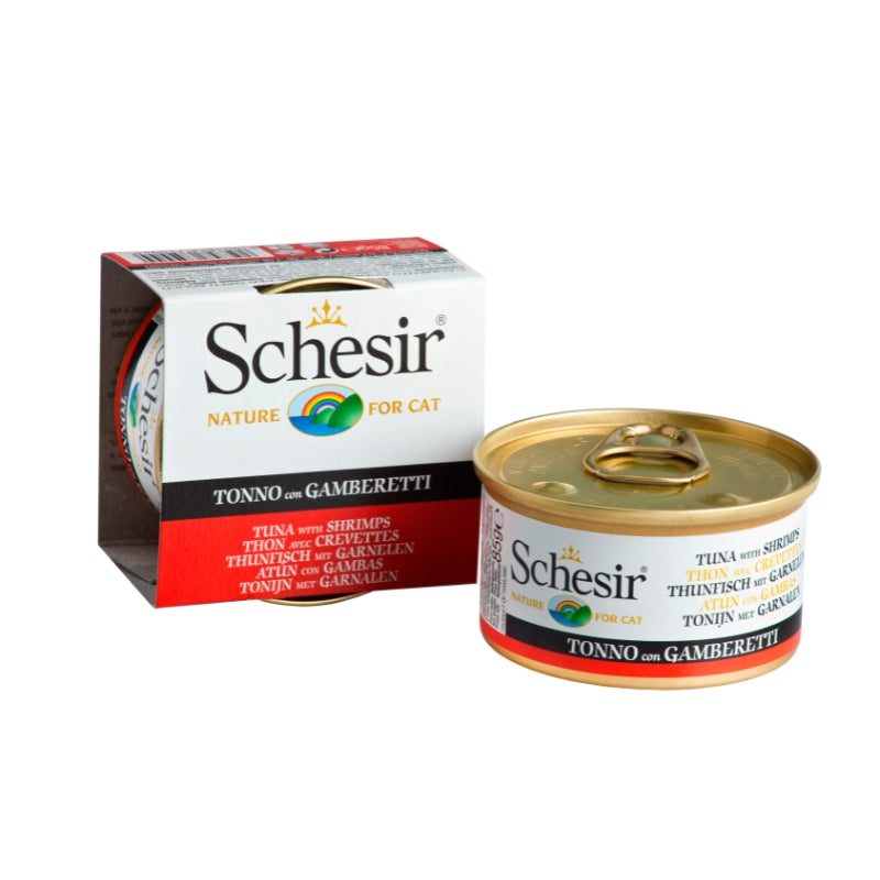 Schesir Tuna with Shrimp in Jelly Adult Canned Cat Food (85g)