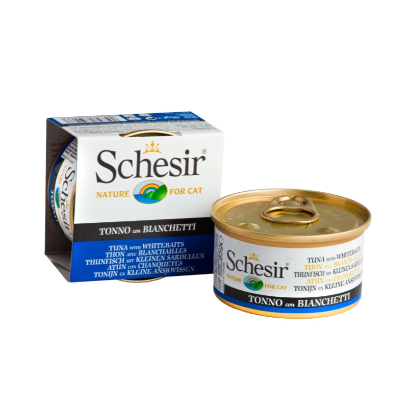 Schesir Tuna with Whitebait in Jelly Adult Canned Cat Food (85g)