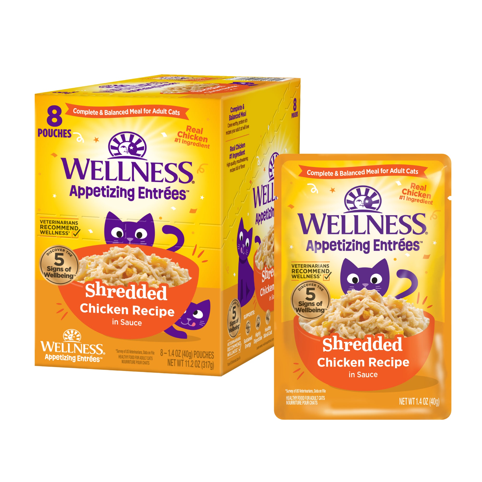 Appetizing Entrees Shredded Chicken Recipe Wet Cat Food (1.4 oz)