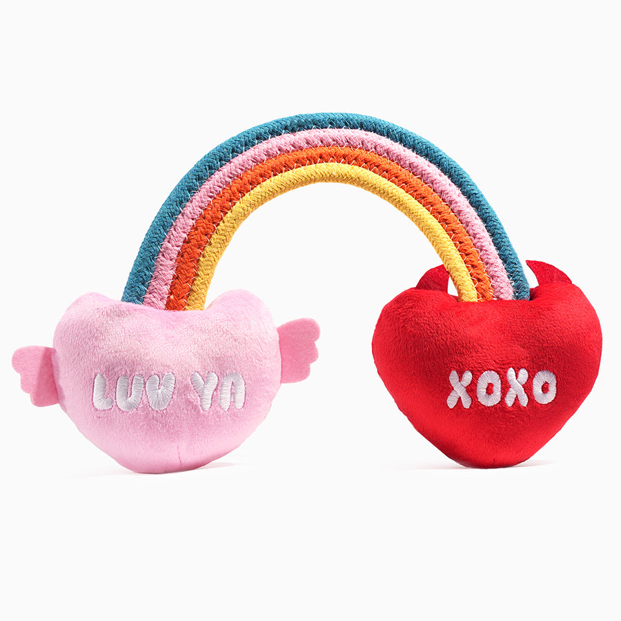 Woof Love – Rainbow Heart Dog Toy