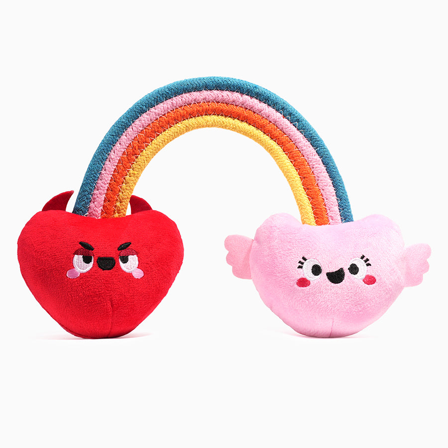 Woof Love – Rainbow Heart Dog Toy