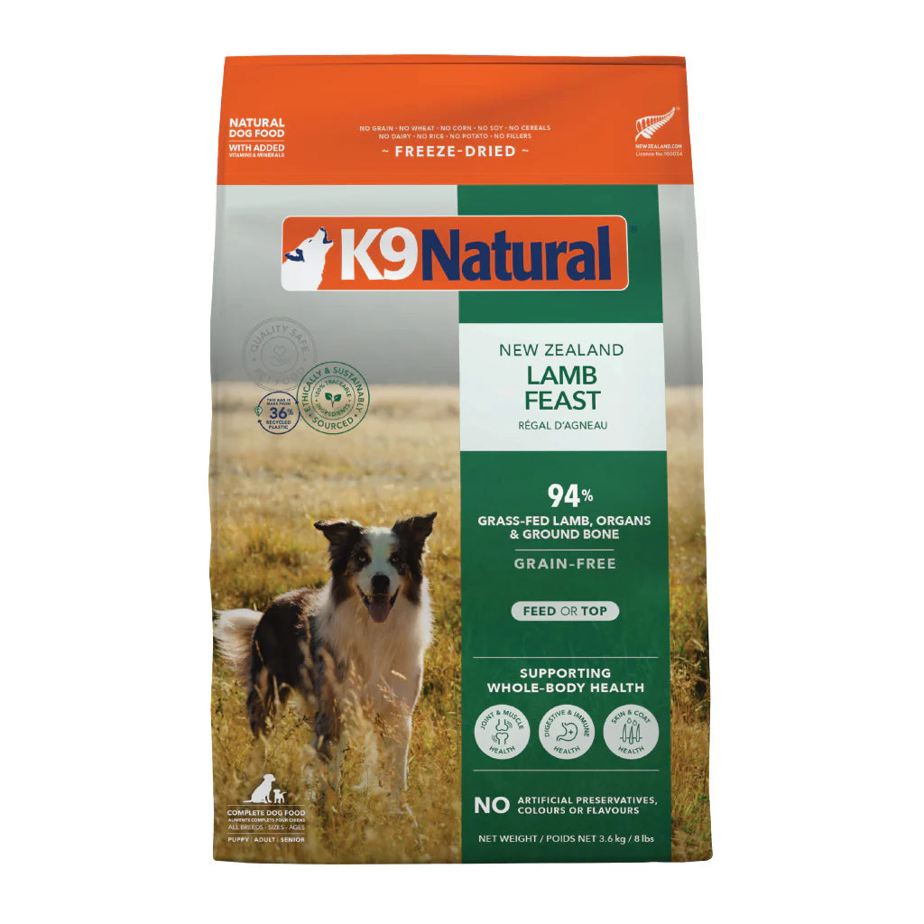 Lamb Feast Freeze Dried Dog Food (500g, 1.8kg, 3.6kg)