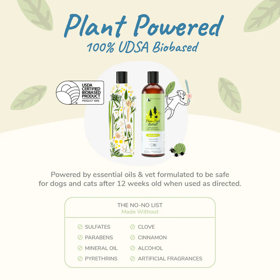 Lemongrass Flea & Tick Shampoo For Dogs & Cats (354ml)