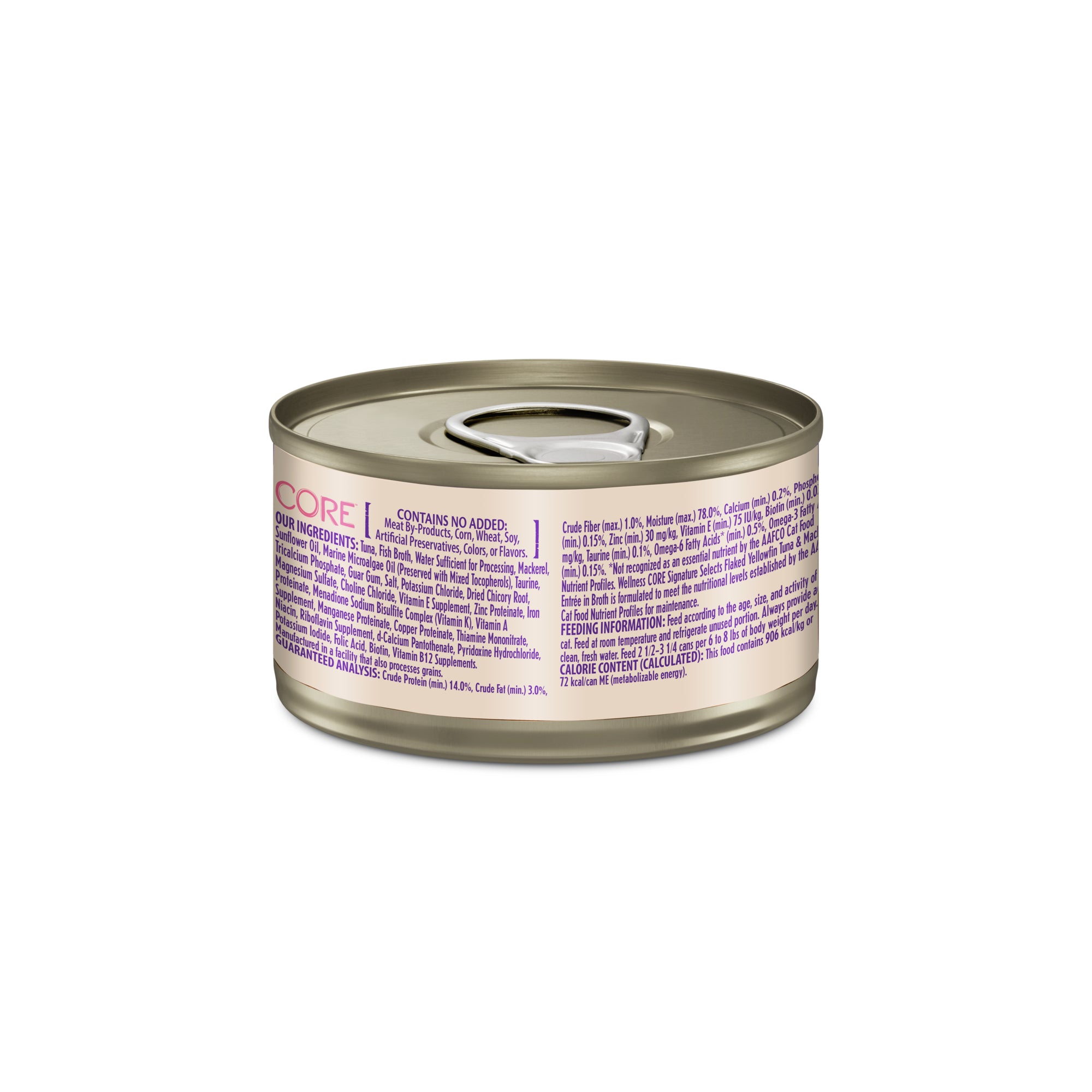 Wellness CORE Signature Selects Flaked Yellowfin Tuna & Mackerel Wet Cat Food (2.8oz)