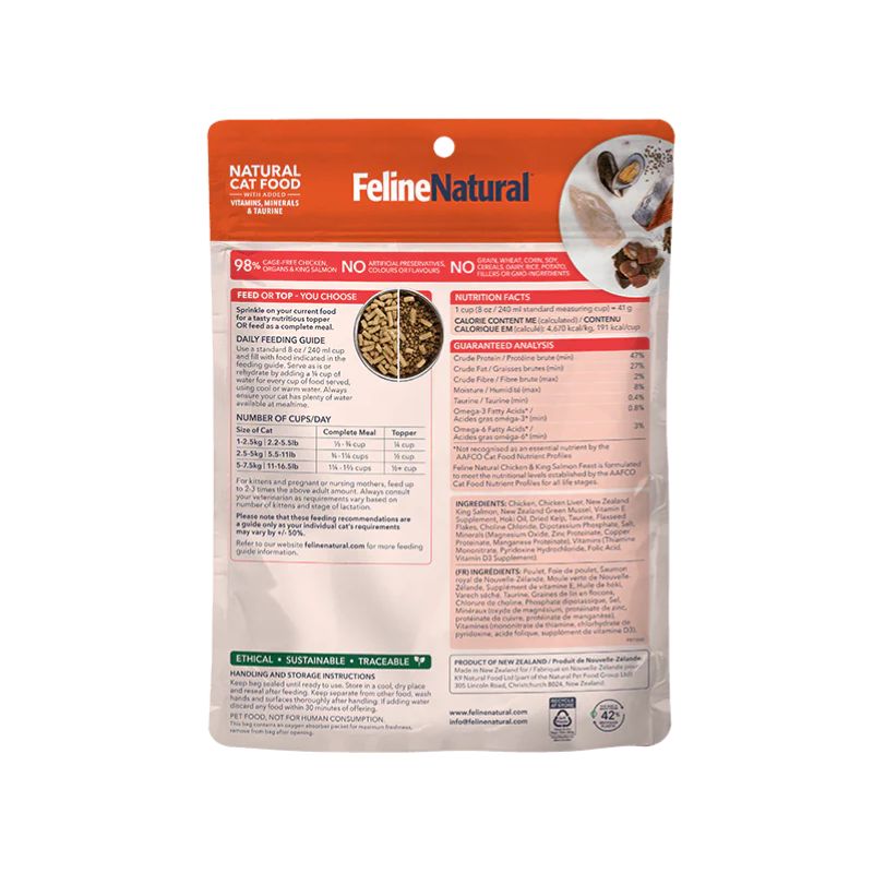 Feline Natural Freeze Dried Chicken & King Salmon Feast Cat Food (100g)