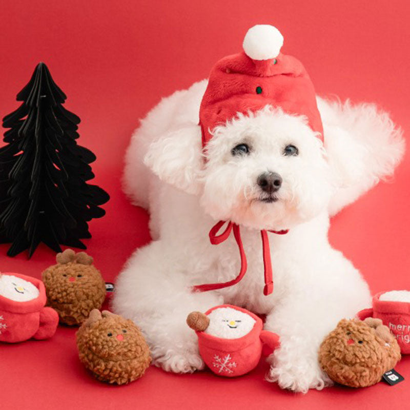 Christmas Friends Dog Toy - Hot Chocolate & Slipper
