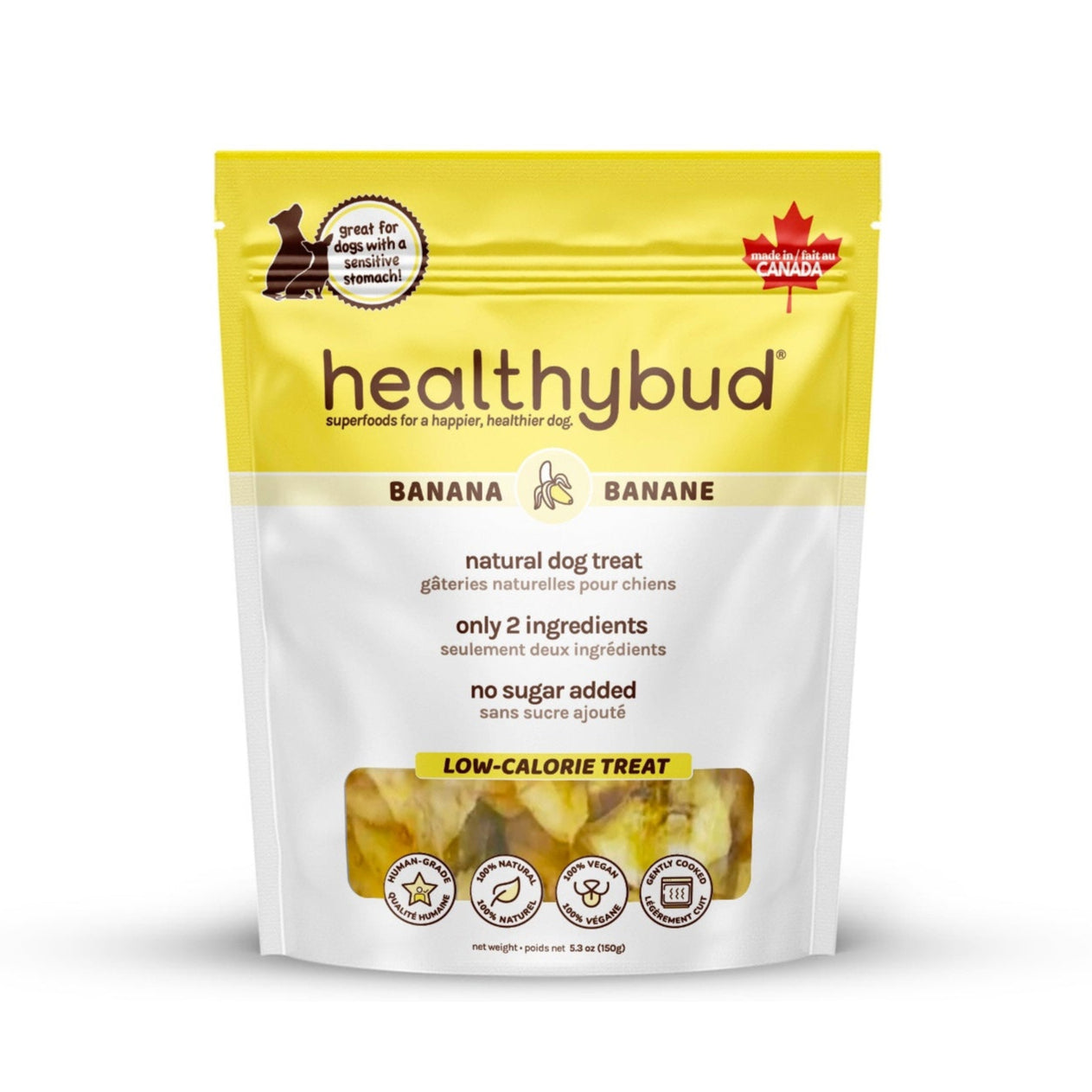 Healthybud Single-Ingredient Banana Chips Dog Treats