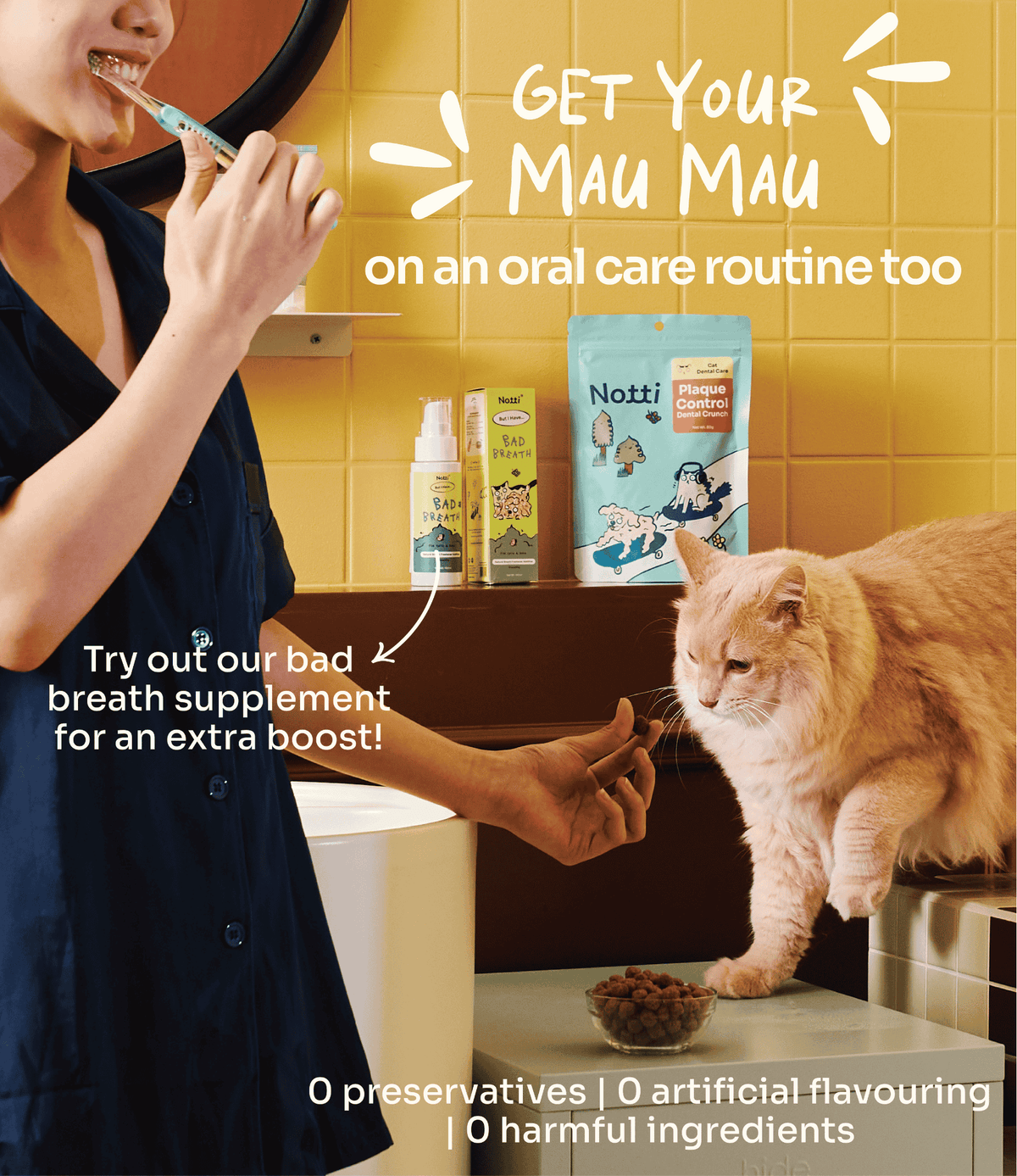 Notti Cat Plaque Control Dental Crunch (80g)