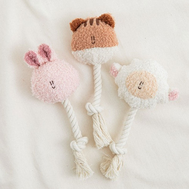 BonBon Green Furry Friends Rope Tug Toy (3 Designs)