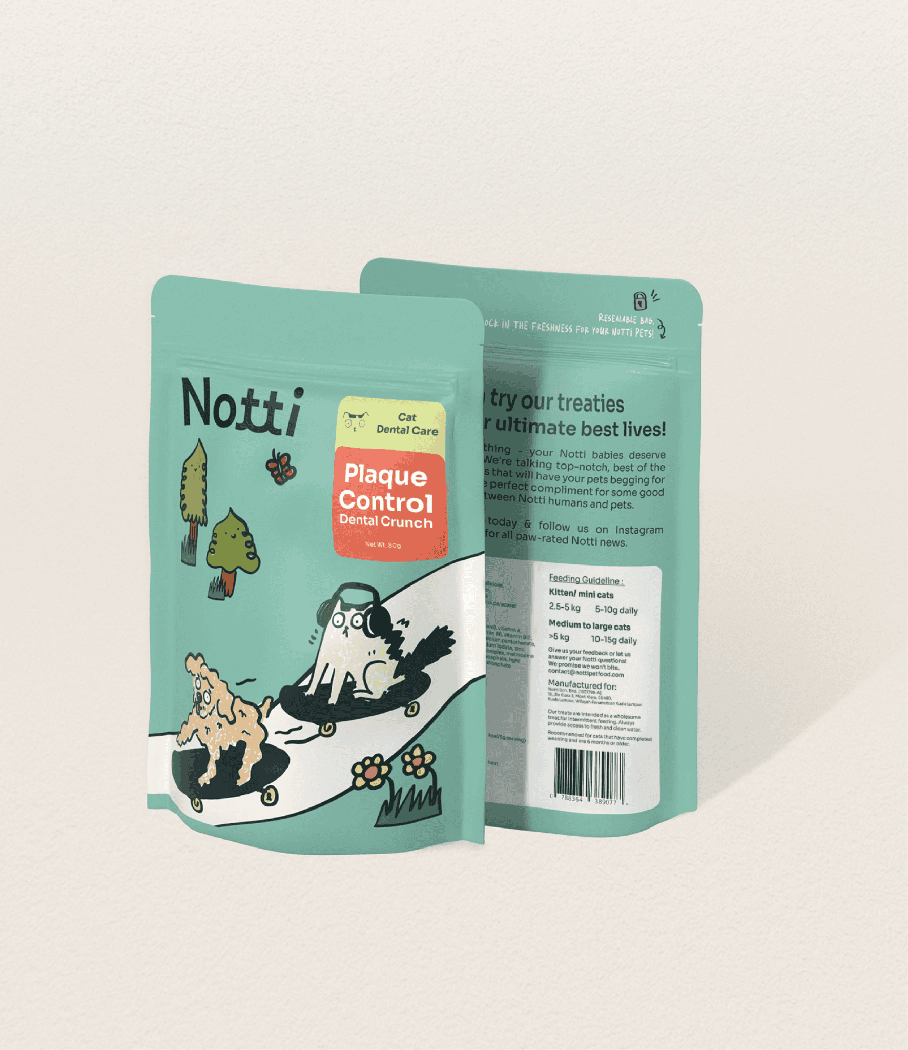 Notti Cat Plaque Control Dental Crunch (80g)