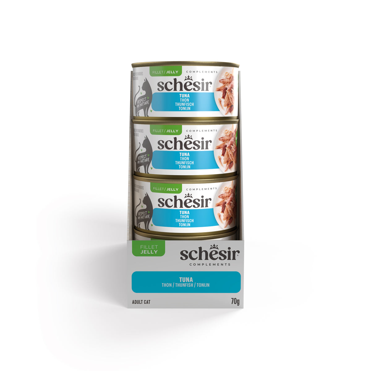 Schesir Complements Canned Wet Cat Food | Tuna in Jelly (70g)