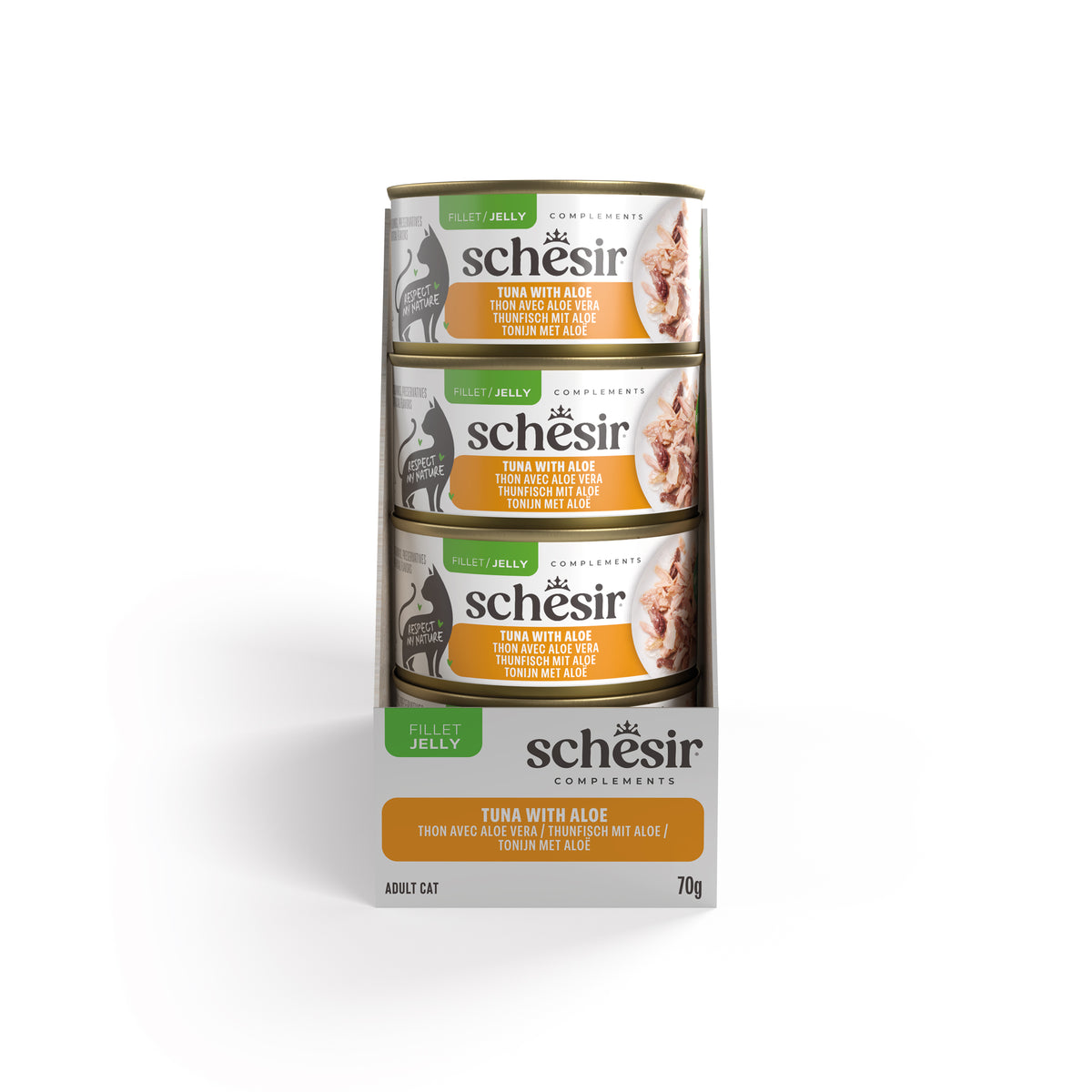 Schesir Complements Canned Wet Cat Food | Tuna with Aloe in Jelly (70g)