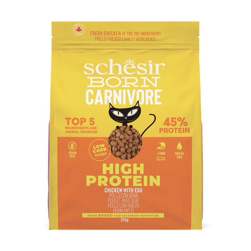 Schesir Born Carnivore Chicken with Egg Oven Baked Grain Free Dry Cat Food