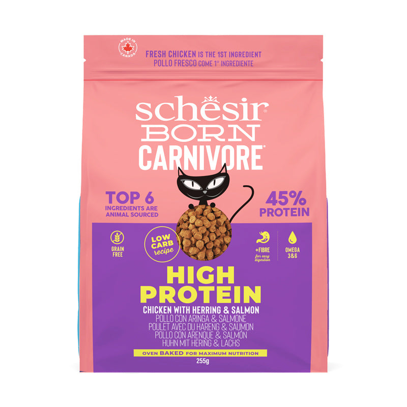 Schesir Born Carnivore Chicken with Herring & Salmon Oven Baked Grain Free Dry Cat Food