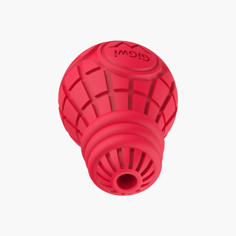 Bulb Treat Dispenser Rubber Dog Toy (Medium) - Red