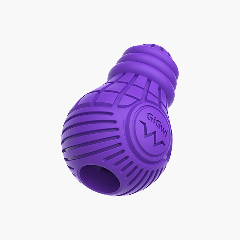 Bulb Treat Dispenser Rubber Dog Toy (Large) - Purple