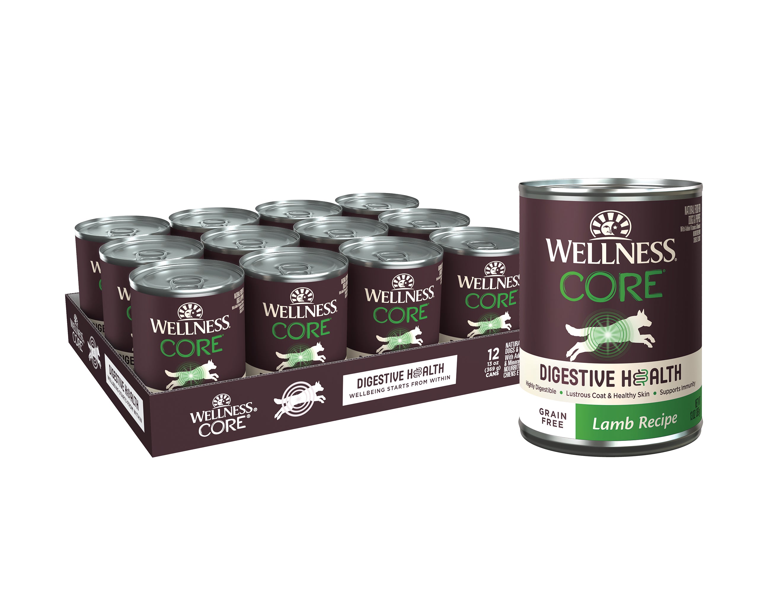 Wellness CORE Digestive Health Lamb Grain-Free Canned Wet Dog Food (13oz)