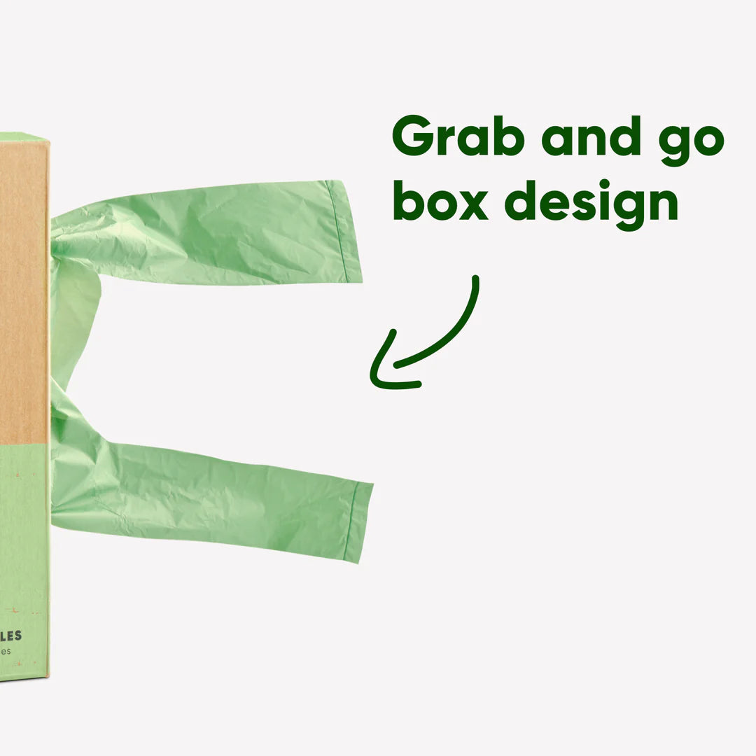 Beco Poop Bags With Handles – Leak-Proof, 100% Recycled Plastic (Unscented)