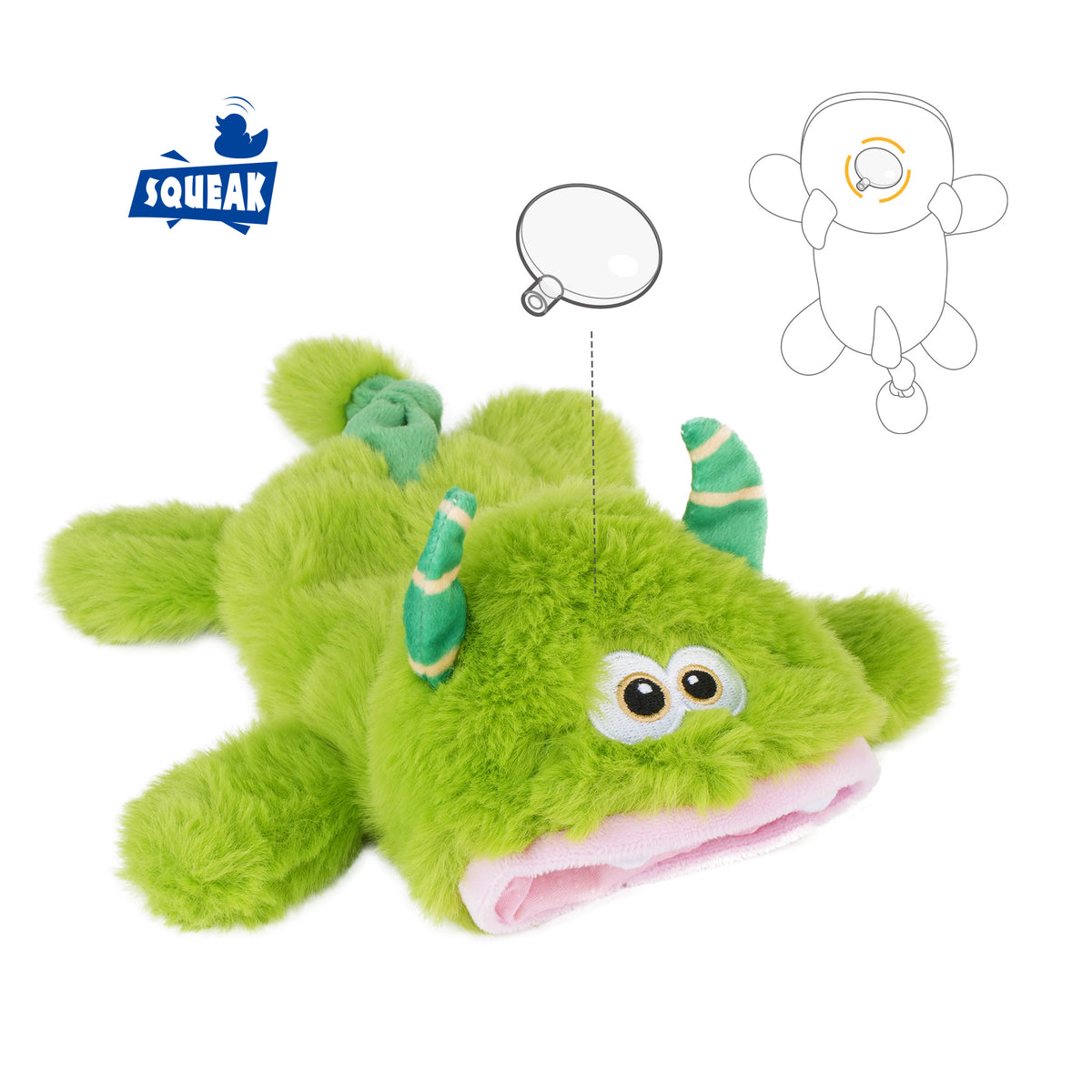 Wild Hunter Green Monster Dog Toy