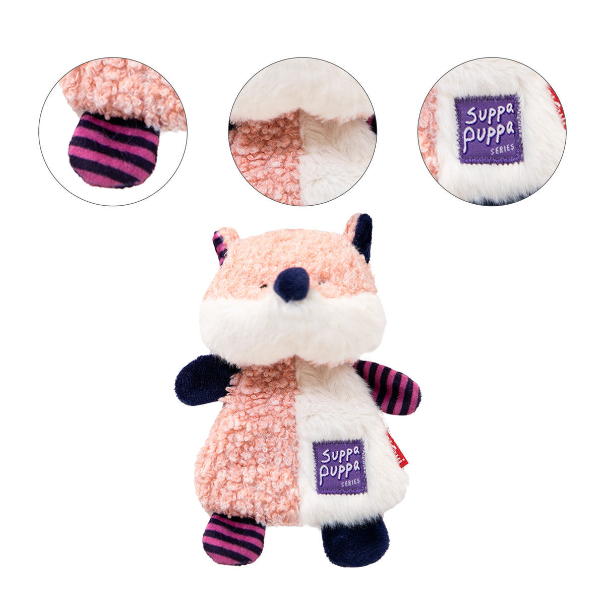 Suppa Puppa Crinkly Plush Dog Toy - Fox