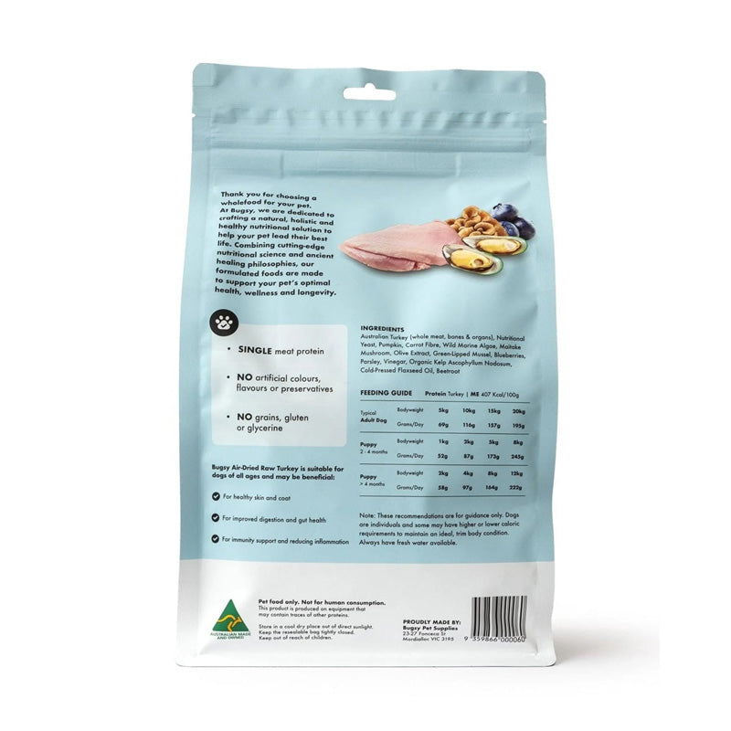 Bugsy's Turkey Air-Dried Dog Food
