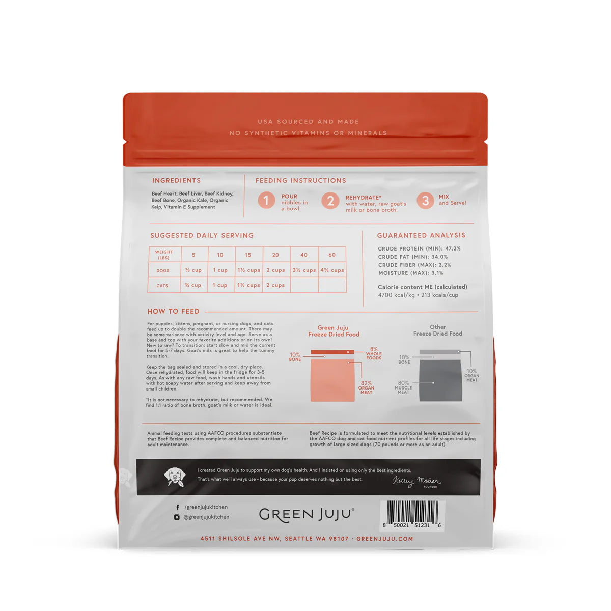 Beef Recipe Freeze Dried Raw Dog Food