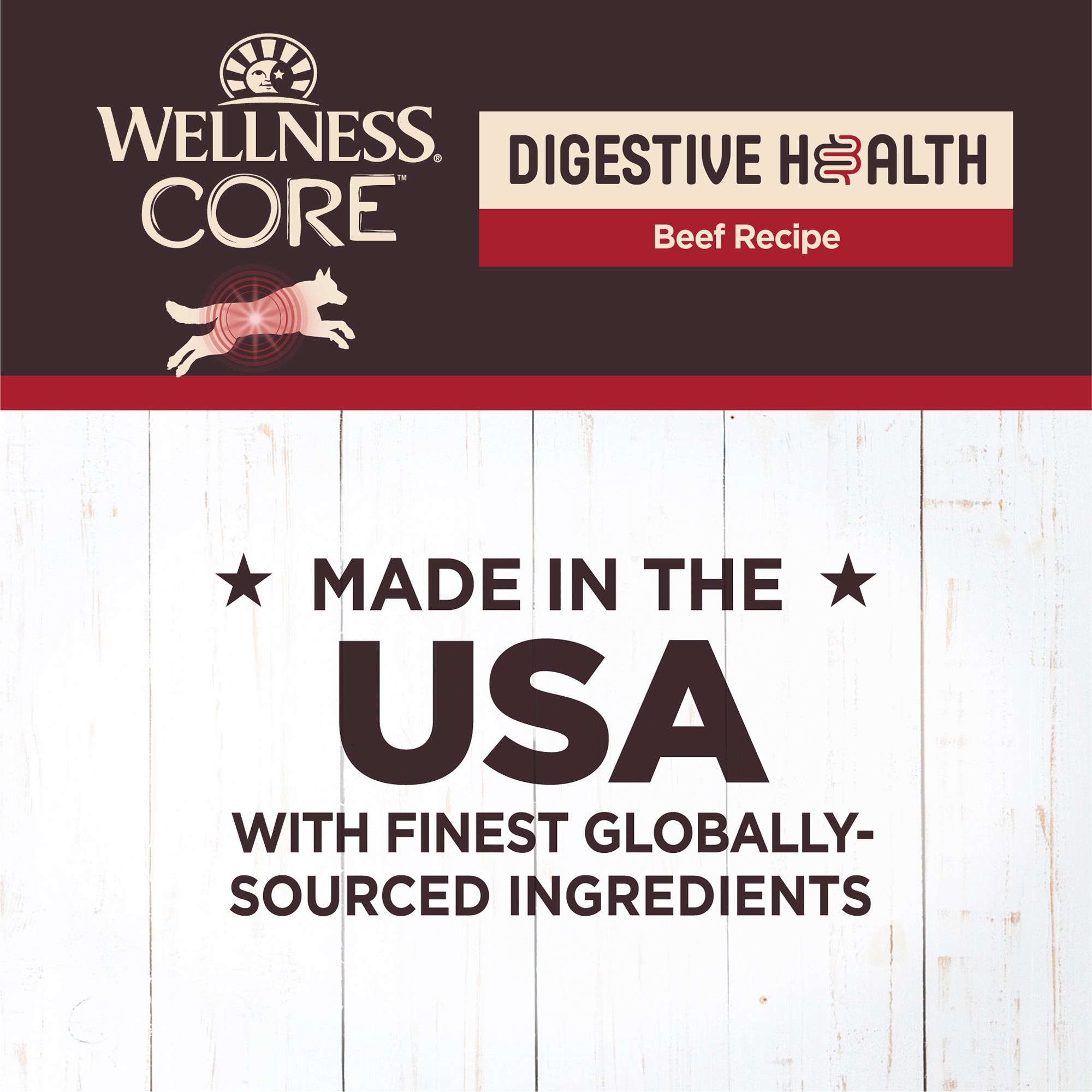 Wellness CORE Digestive Health Beef Grain-Free Canned Wet Dog Food (13oz)