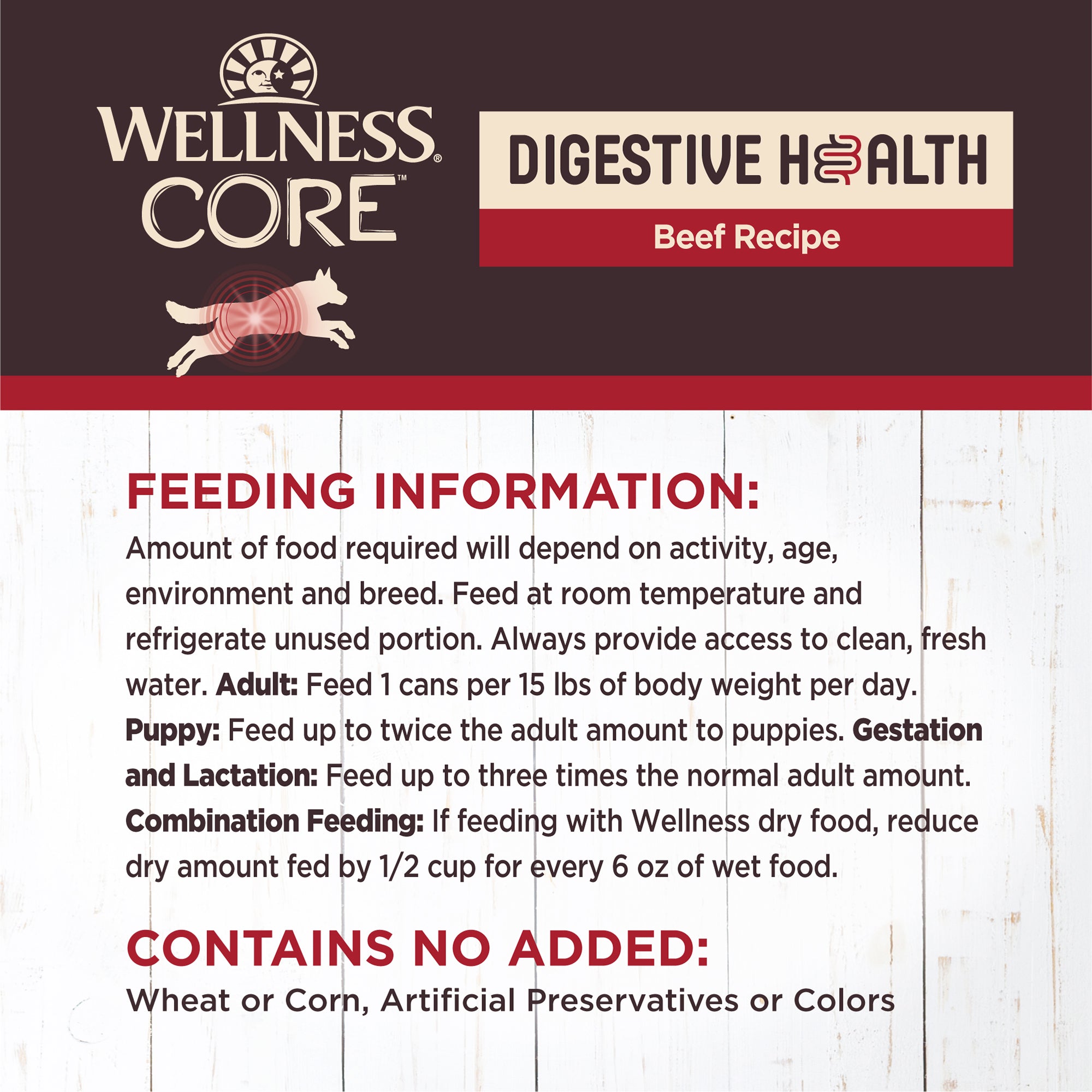 Wellness CORE Digestive Health Beef Grain-Free Canned Wet Dog Food (13oz)