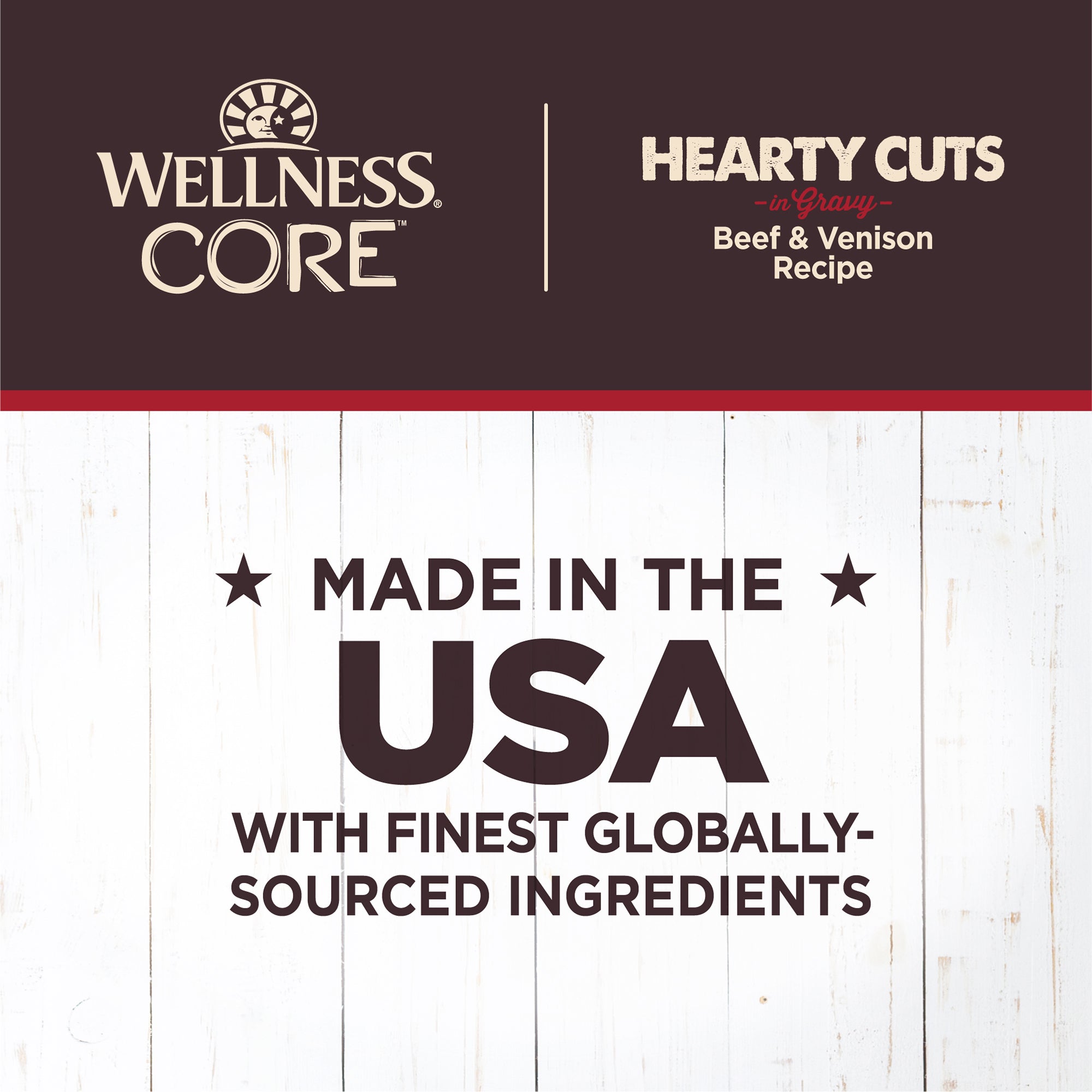 Wellness CORE Grain-Free Hearty Cuts In Gravy Beef & Venison Canned Wet Dog Food (12.5oz)