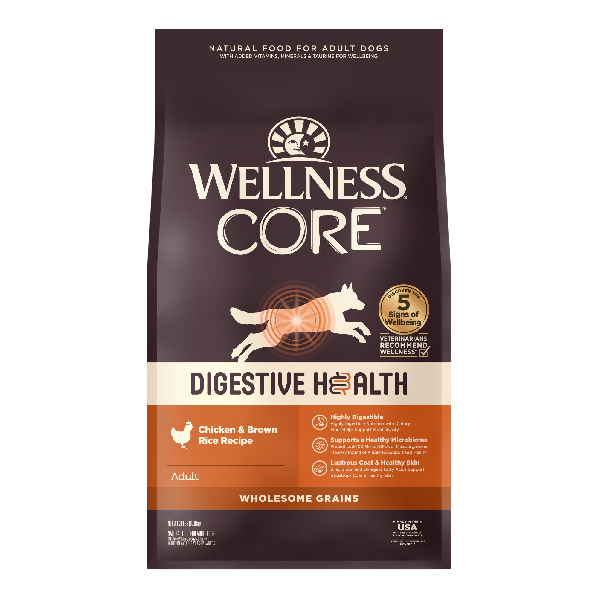 Wellness CORE Digestive Health Chicken & Brown Rice Adult Dry Dog Food