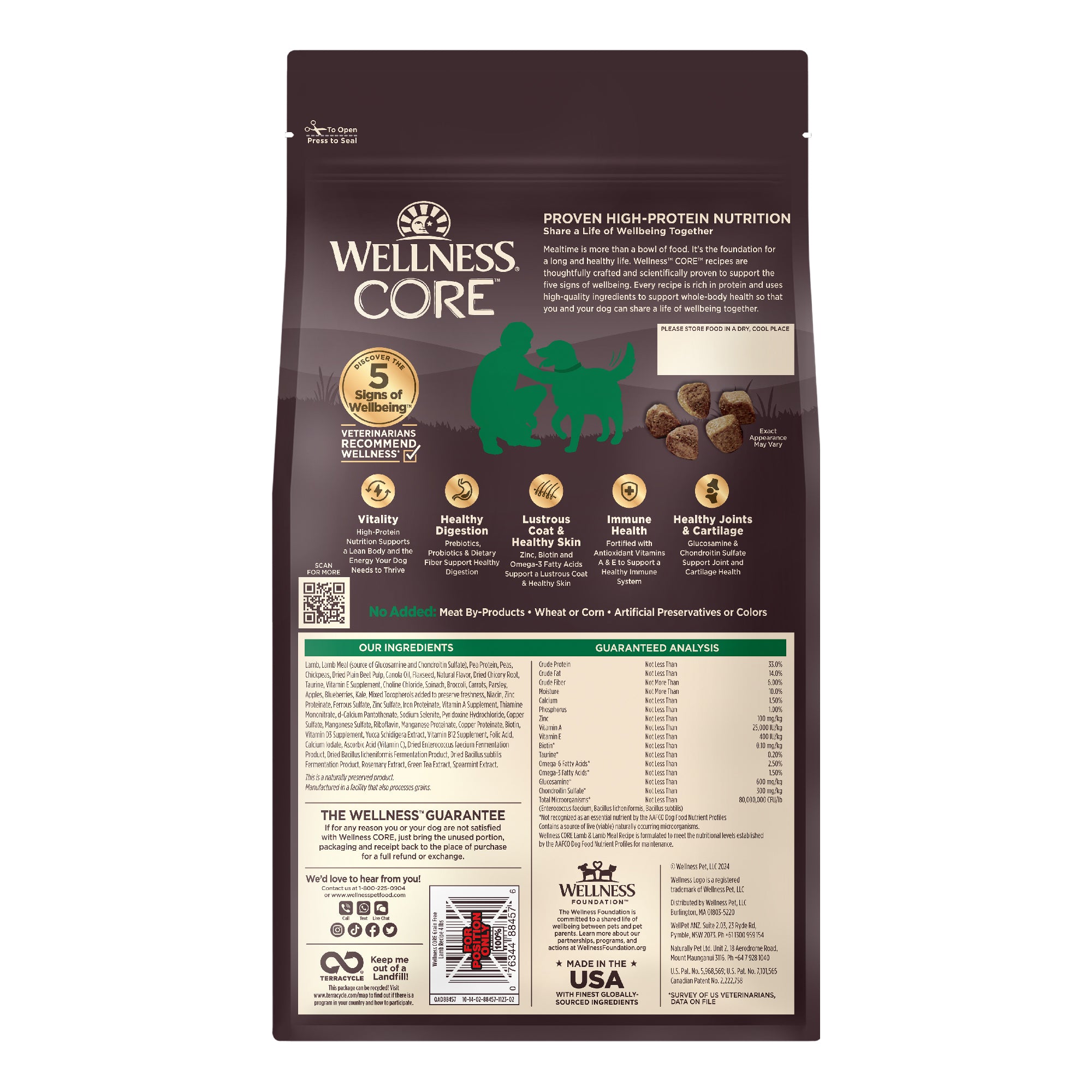 Wellness CORE Grain-Free Lamb Dry Dog Food