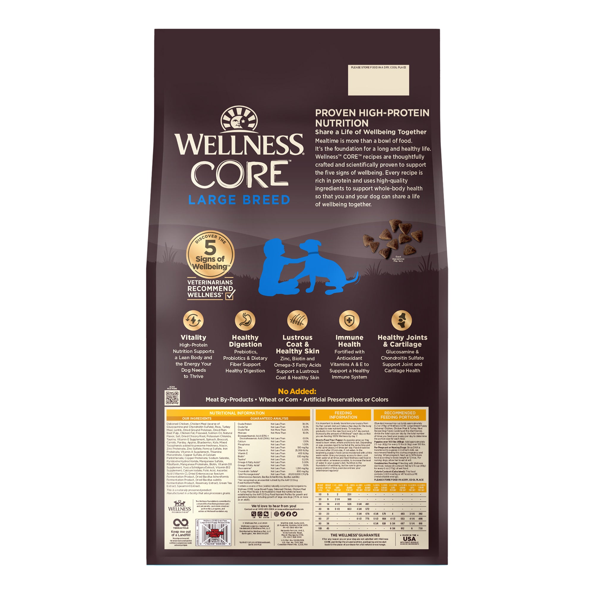 Wellness CORE Grain Free Large Breed Puppy Dry Dog Food