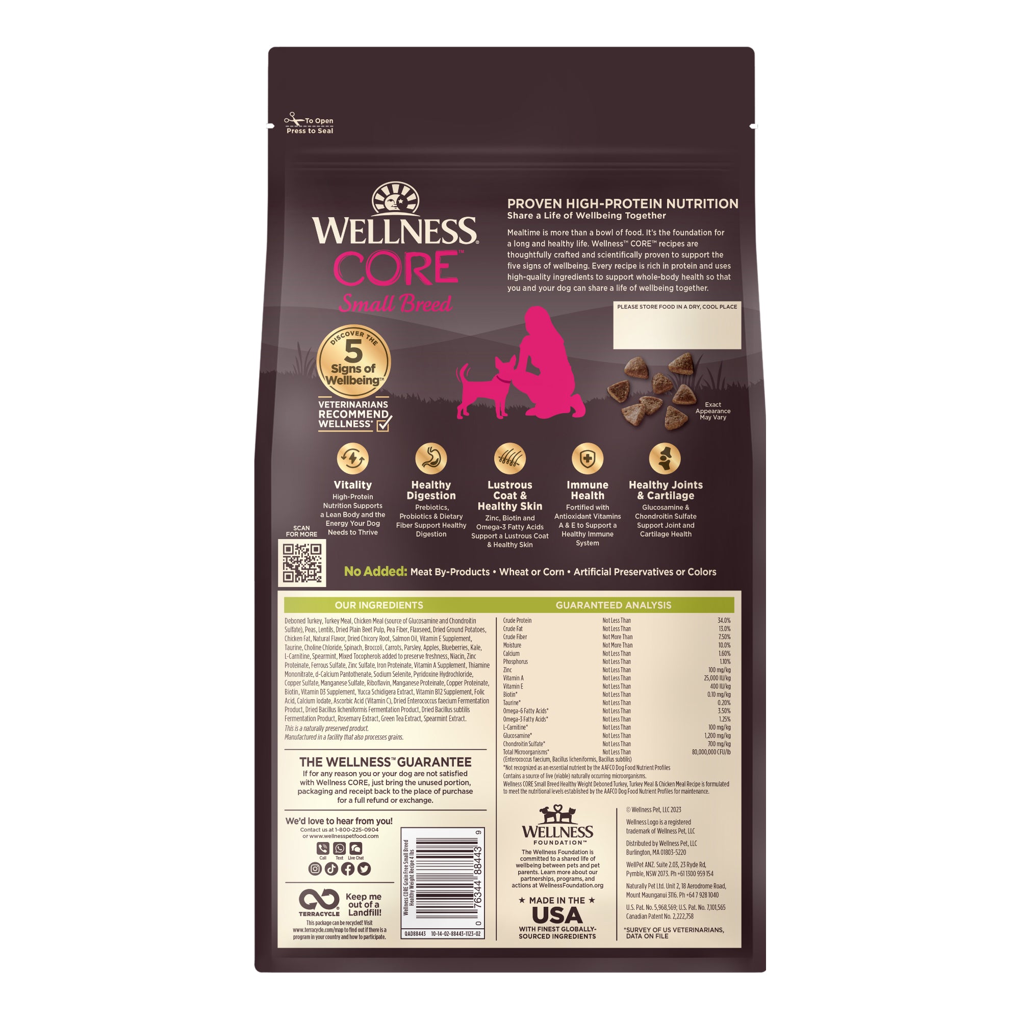 Wellness CORE Grain-Free Small Breed Healthy Weight Formula Dry Dog Food