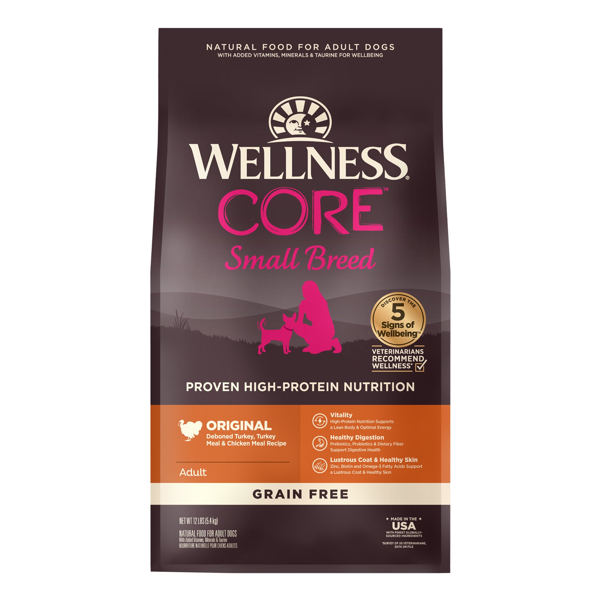 Wellness CORE Grain-Free Small Breed Adult Formula Dry Dog Food