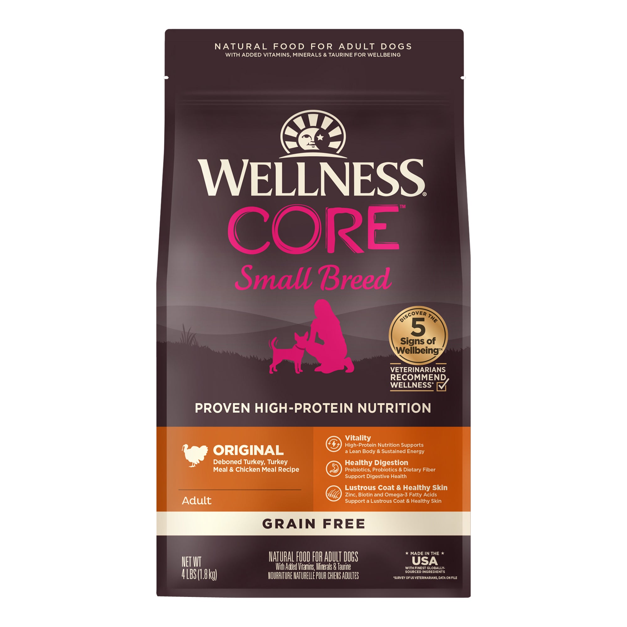 Wellness CORE Grain-Free Small Breed Adult Formula Dry Dog Food