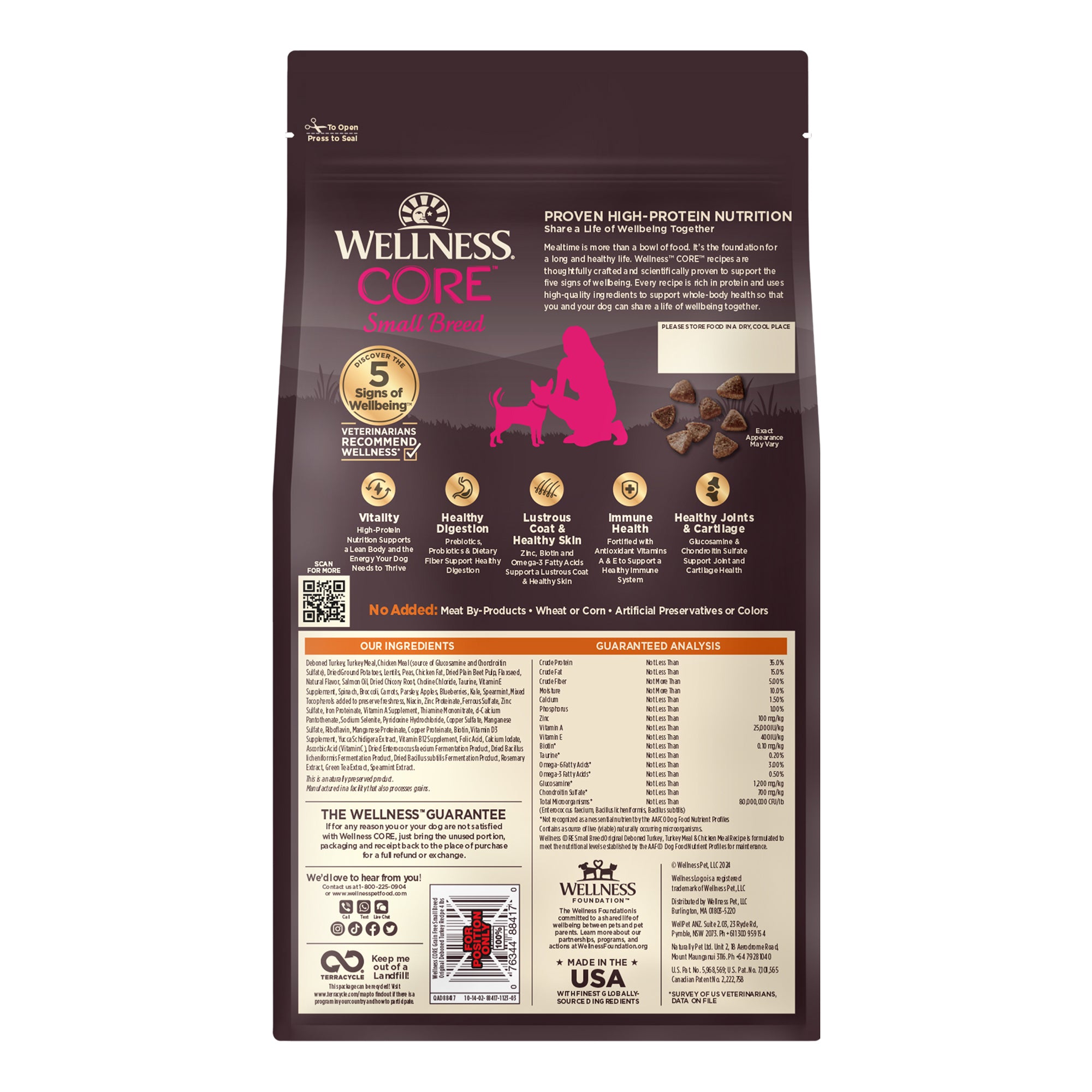 Wellness CORE Grain-Free Small Breed Adult Formula Dry Dog Food
