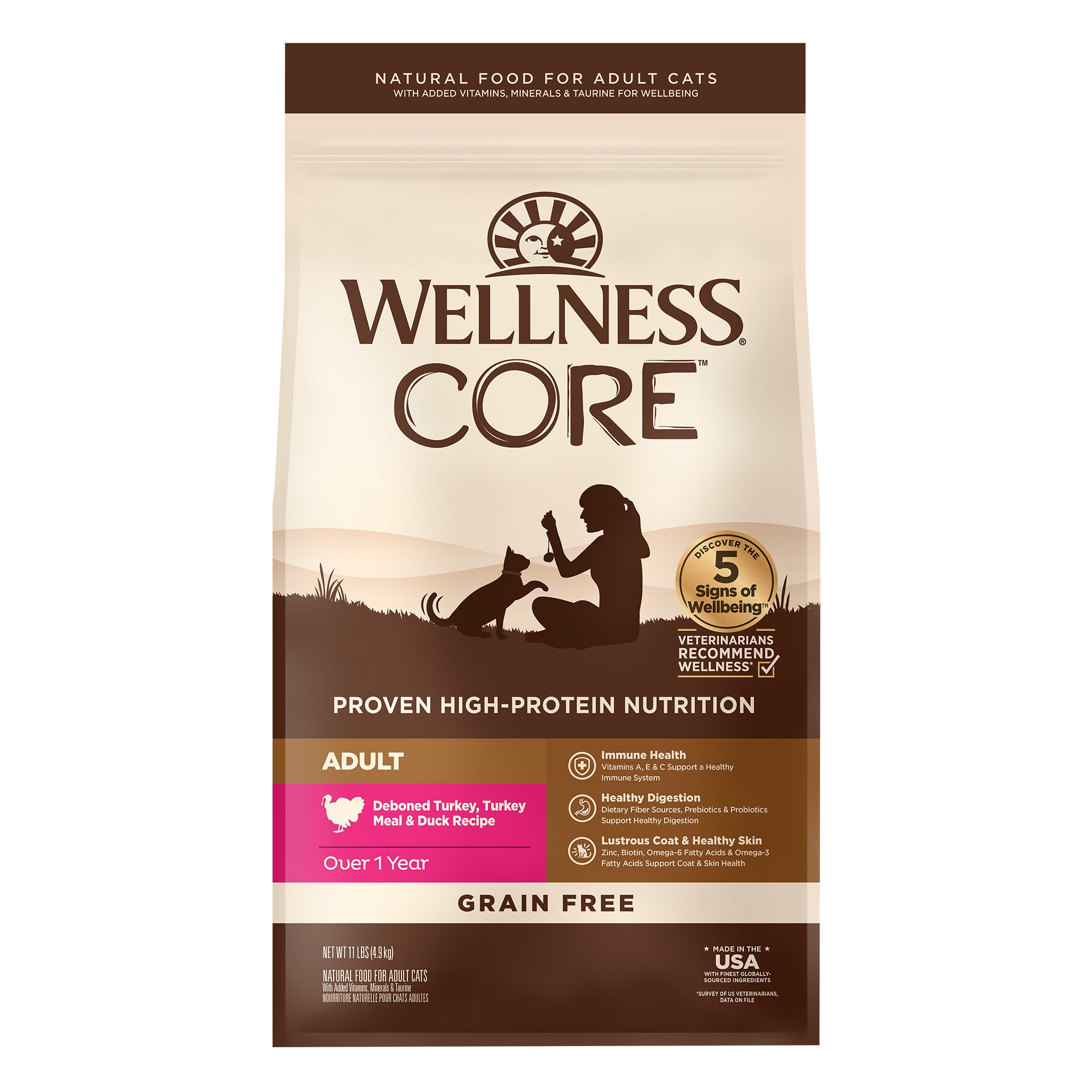 CORE® Adult Turkey, Turkey Meal & Duck Grain-Free Dry Cat Food