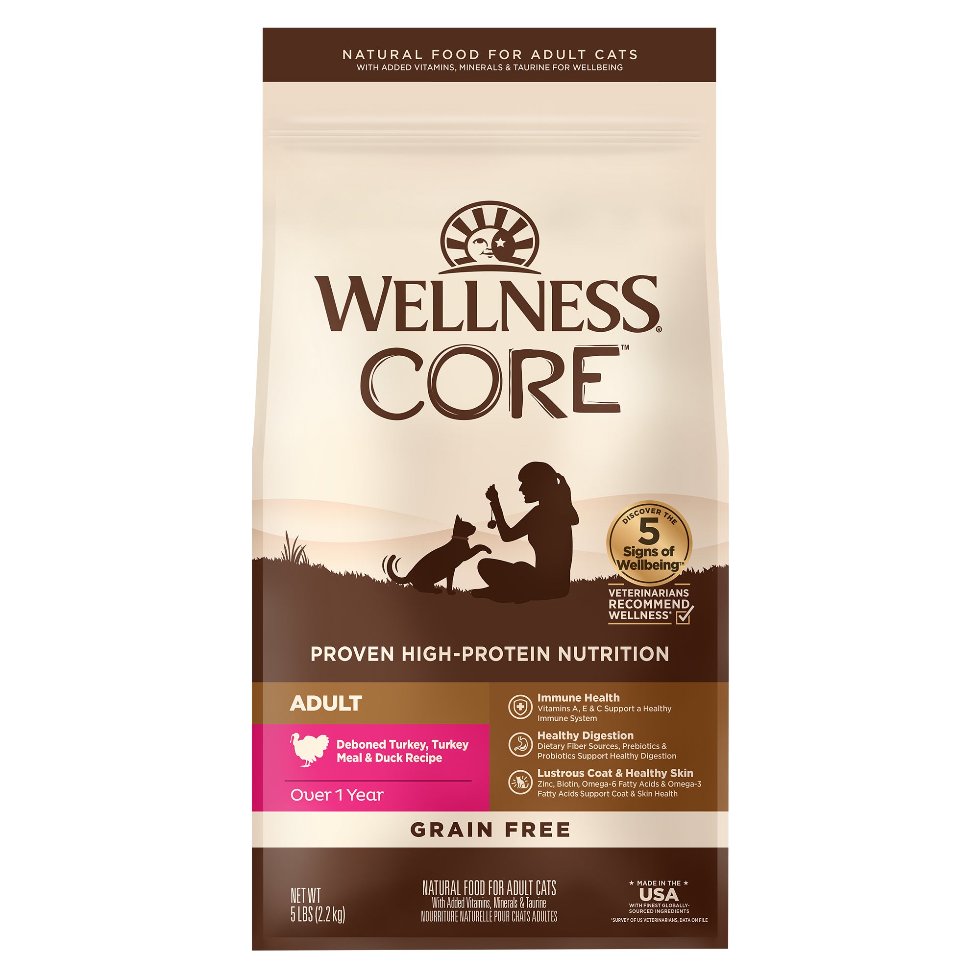 CORE® Adult Turkey, Turkey Meal & Duck Grain-Free Dry Cat Food