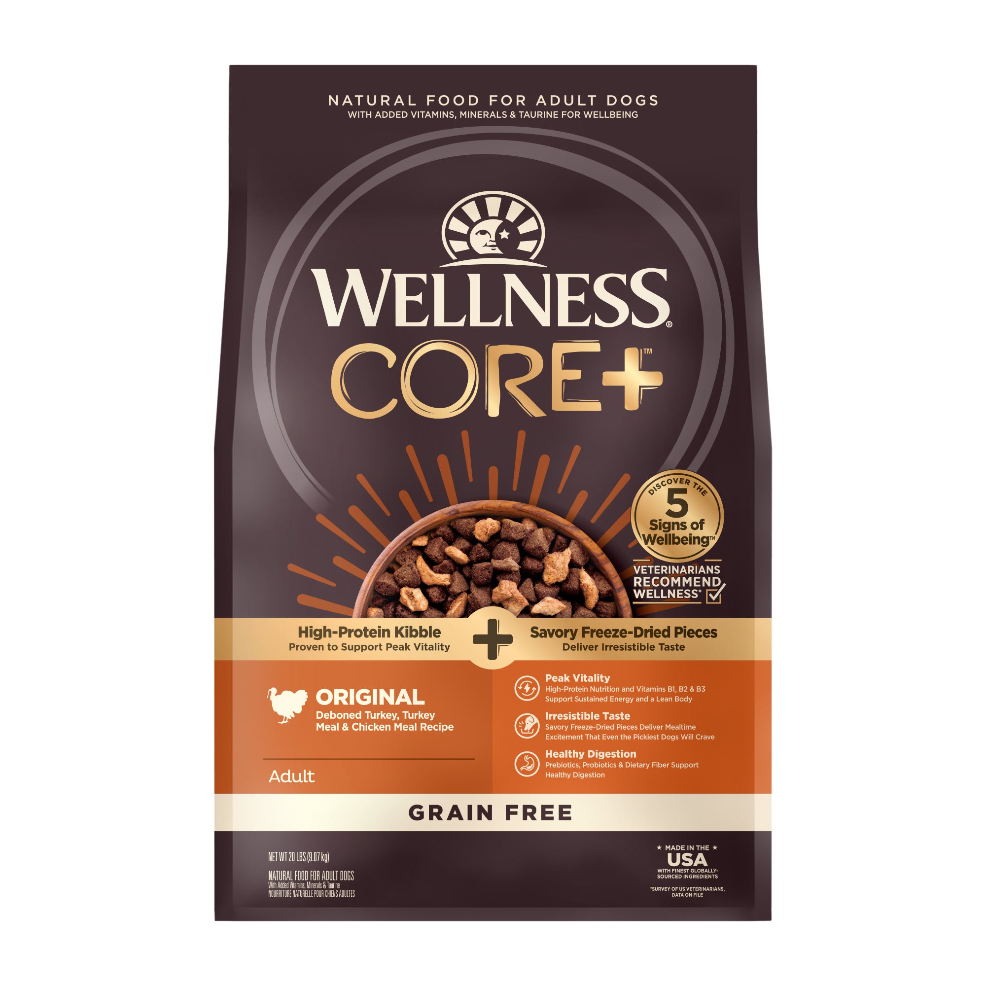Wellness Core+ (formerly Rawrev) Original With Freeze Dried Turkey Grain Free Dry Dog Food