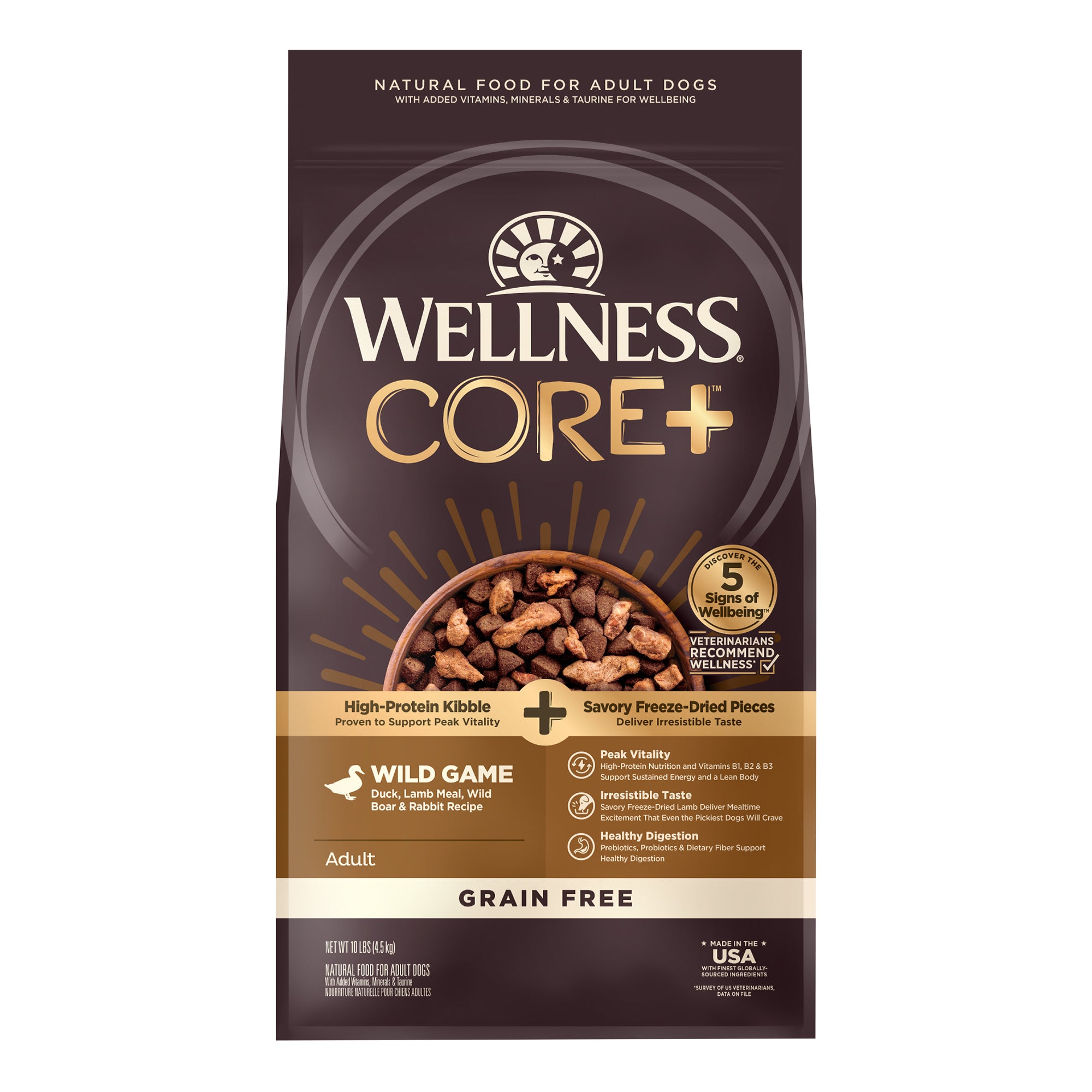 Wellness Core+ (formerly Rawrev) Wild Game With Freeze Dried Lamb Grain Free Dry Dog Food