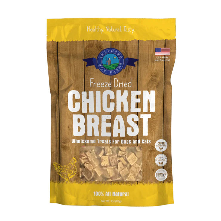 Shepard boy farm freeze-dried chicken breast treats for pets creatureland