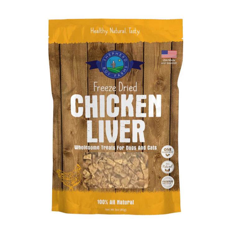 shepard boy farmfreeze-dried chicken liver treats for pets creatureland