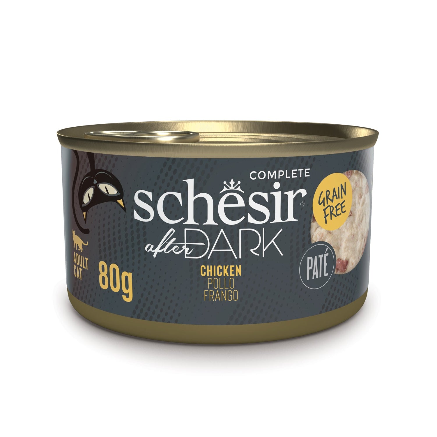 Schesir After Dark Chicken Pate Grain-Free Adult Canned Cat Food (80g)