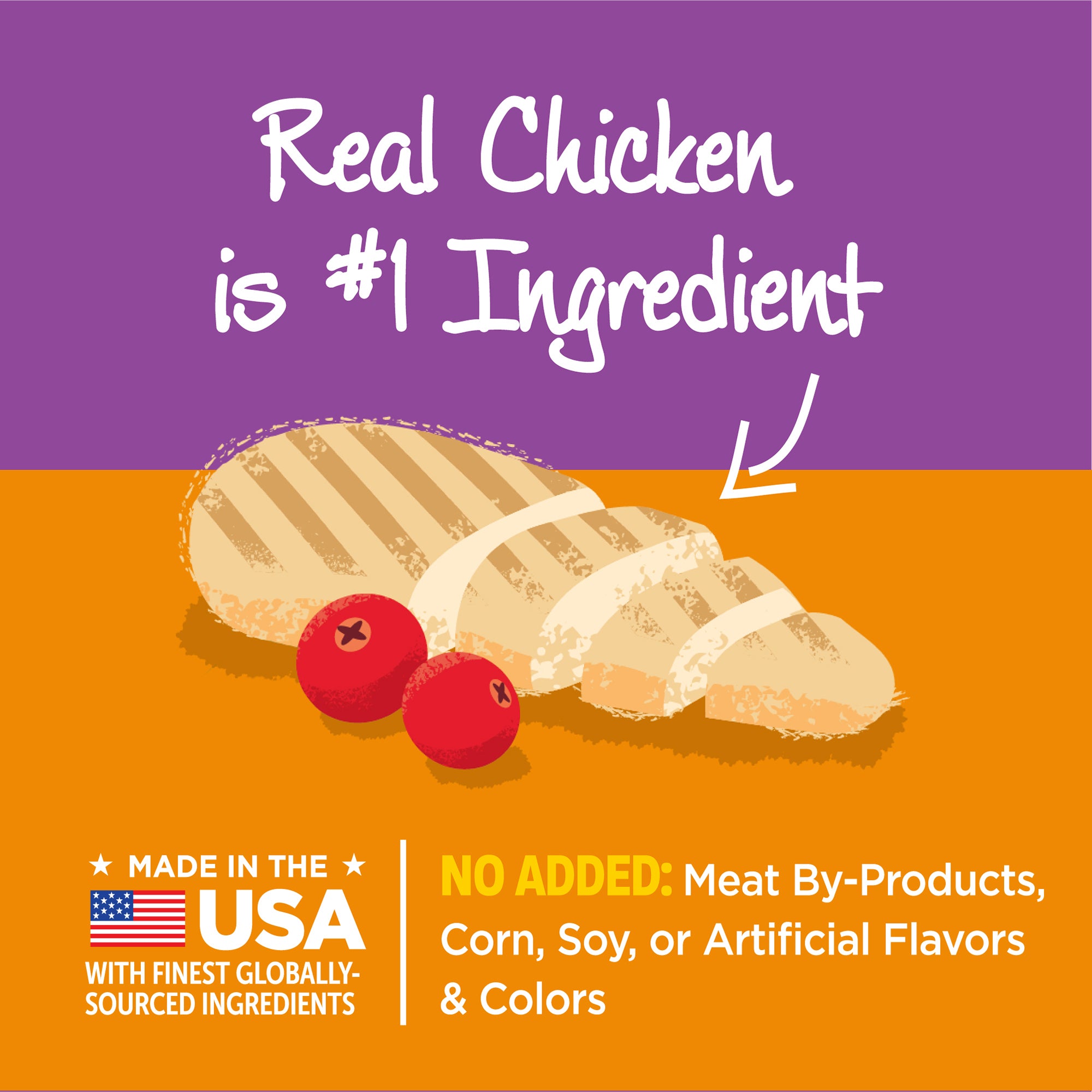 Kittles Chicken & Cranberries Cat Treats (2oz)